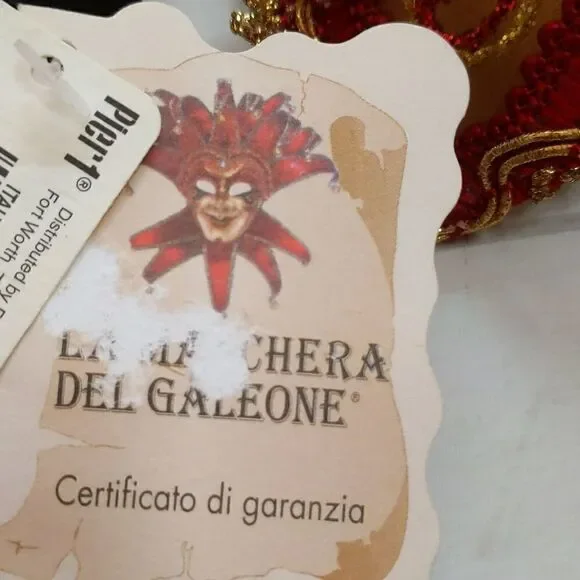 Maschera Del Galeone Hand Painted Mask Pier 1 NWT/small flaw - Picture 5 of 14